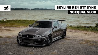 Skyline R34 GTT Dyno amp Tune at AMT Motorsport  NOEQUALCO VLOG [upl. by Maggy]