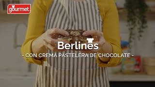 Receta Berlines con Crema Pastelera de Chocolate l Gourmet [upl. by Mab]