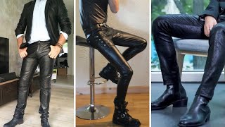 Mens Leather Pants Collection 2023 [upl. by Vevay705]