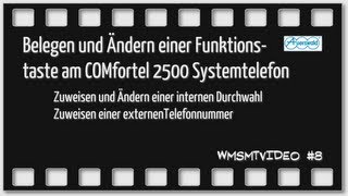 008  Belegen und Ändern einer Funktionstaste am COMfortel 2500 von Auerswald [upl. by Vola]