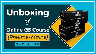 Unboxing of Online GS Course PrelimsMains by Drishti IAS [upl. by Alatea]