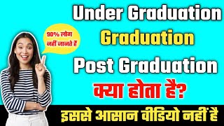 UndergraduategraduatePostgraduatewhat is the difference Post graduation graduationfull expla [upl. by Armmat]