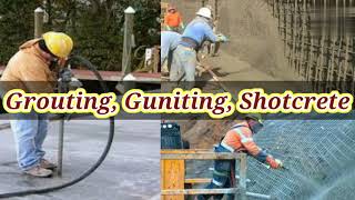 Difference between Grouting Guniting and Shotcrete  Civil Engineering  Shiwani Jha [upl. by Neehahs680]