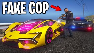 Stealing Cars as Fake Cop in GTA 5 RP [upl. by Hancock]