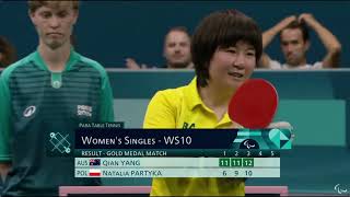 Paralympic Para Table Tennis WS10 Single Events Gold Medal paris2024 paralympics paratt [upl. by Greyso]