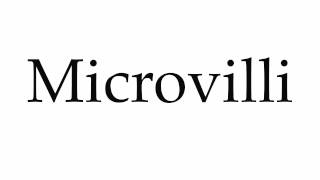 How to Pronounce Microvilli [upl. by Nylaj]