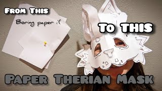 Paper Therian Mask Tutorial  Bunny Mask [upl. by Baugh]