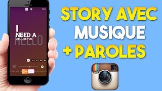 Comment faire une story Instagram avec une musique et les paroles [upl. by Sedrul120]