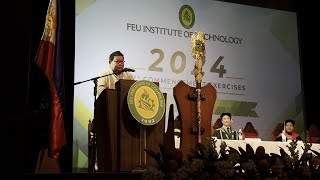 FEU Tech 63rd Commencement Exercises  Martin Gomez Commencement Speech [upl. by Yentroc]