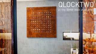 QLOCKTWO at the BMW Welt in Munich QLOCKTWO creatorsedition artwork BMWWelt [upl. by Cirtemed]