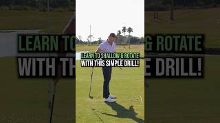 Learn to shallow the shaft and rotate properly in your golf swing with this simple drill golf [upl. by Aehsat]