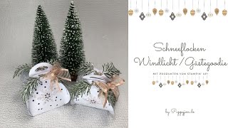 Schneeflocken Windlicht  Gästegoodie  Stampin’ Up  Pappyjon  Tutorial  DIY  Anleitung [upl. by Anaujit596]