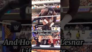 How Brock Lesnar lifting Omos 🔥 Brock Lesnar Powerful Lift Whatsapp Status wwe shorts status [upl. by Cosimo]