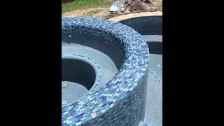 Toscano Pool Plaster Stonescapes mini pebble aqua blue [upl. by Lauraine]