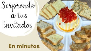 Delicioso dip de queso crema y pimentón caramelizado con tostaditas en minutos [upl. by Jacquenetta762]