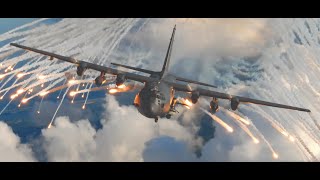 AC130J Ghostrider Gunship in Action  Firing All Its Cannons [upl. by Nodnol185]