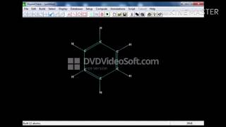 الحوسبة الكيميائيه الدرس الاول رسم جزيئة C6H6 [upl. by Nollek]