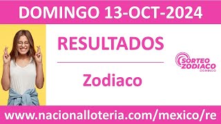 Resultado del sorteo Zodiaco del domingo 13 de octubre de 2024 [upl. by Cressler]