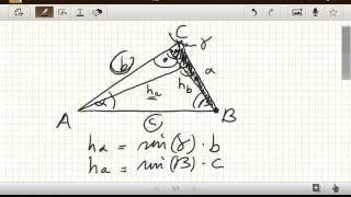 Der Sinussatz im Allgemeinen Dreieck [upl. by Edahsalof]
