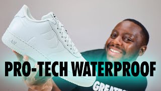 Nike Air Force 1 ProTech Waterproof On Foot Sneaker Review QuickSchopes 583 Schopes FB8875 002 [upl. by Analla]