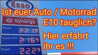 Ist euer AutoMotorrad E10 tauglich Hier erfahrt ihr es  VW Audi Opel Skoda BMW Dacia Ford [upl. by Gentry]