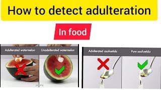 How to detect adulteration of food at home fssai [upl. by Havot]