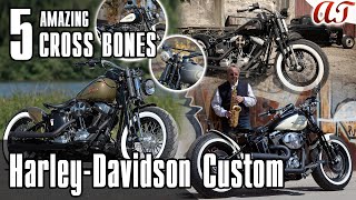 5 AMAZING HarleyDavidson CROSS BONES FLSTSB Custom 4K  AampT Design [upl. by Koziel]