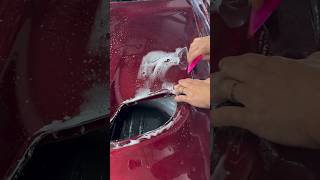 Dodge Challenger Hood Vents PPF Finishing automobile carppf challenger howto [upl. by Arded]