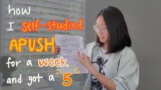 ap us history selfstudying  cramming tips✨📝  how I selfstudied apush for a week and got a 5 [upl. by Vastah]