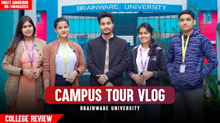 Brainware University Campus Tour Vlog 🔥 Honest College Review  Placements  Admission  Kolkata [upl. by Conchita]