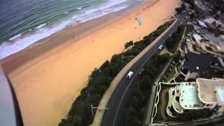 Paraglider hand tow off the beach Australia [upl. by Eniortna]