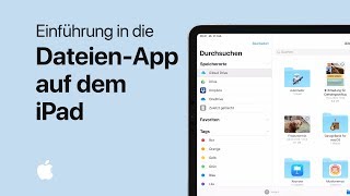 Einführung in die DateienApp auf dem iPad – Apple Support [upl. by Gustafson]