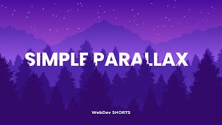 Super simple PARALLAX scroll  HTML amp CSS amp JS [upl. by Kreindler]