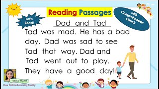 Reading Passages Reading ComprehensionPractice Reading English  Kinder Grade 1Grade 2 Grade 3 [upl. by Acimot]