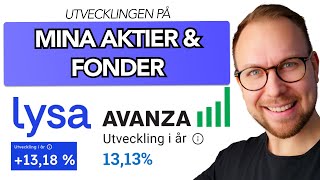 Mina aktier amp fonders utveckling i Maj på Avanza amp LYSA [upl. by Llerred]