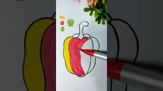 Satisfying Arts 🫑🍋🍎🍏 shorts satisfying trending art [upl. by Lach]