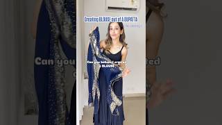 DIY blouse of dupatta 🤍 Save this for wedding season ✨ diy diyhacks fashionhacks weddingoutfit [upl. by Earal549]