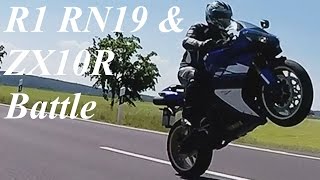 Yamaha R1 amp Kawasaki Ninja  Sound  Top Speed  Flybys [upl. by Georgette]