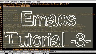 Emacs Tutorial Beginners Part 3 Expressions Statements emacs file and packages [upl. by Tabbi]