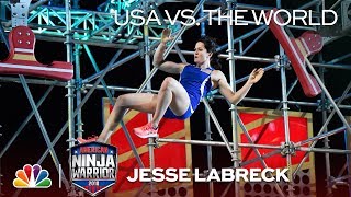 Jesse Labrecks Stage 2 Run USA vs the World  American Ninja Warrior 2019 [upl. by Aihsenek]