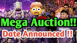 IPL MEGA AUCTION date Venue Announced🤯 Ipl 2025 Biggest Update [upl. by Enitsed202]