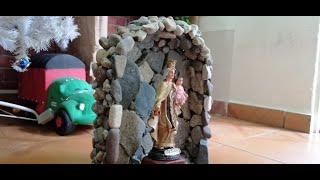 GRUTA con ROCAS para la VIRGEN Cómo hacerla Tutorial [upl. by Mason]