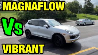 Porsche Cayenne S 48L V8 VIBRANT BOTTLE RESONATOR Vs MAGNAFLOW MAGNAPACK [upl. by Leirud]