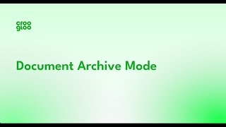 Document Archive Mode [upl. by Brainard]