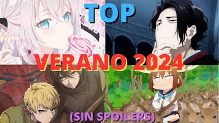 TOP DE TEMPORADA ANIME  VERANO 2024 [upl. by Sirtaeb900]