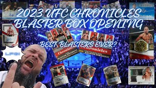 UFC 2023 Panini Chronicles blaster box opening BEST BLASTERS  Garry n Strickland with Cloudsey420 [upl. by Charla]