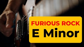 Em Furious Rock Guitar Backing Track  Unleash Your Inner Rock God [upl. by Nairolf648]