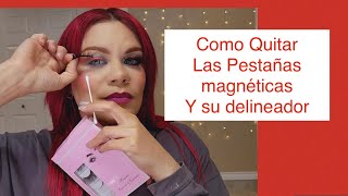 Como quitar pestañas magneticas con delineador [upl. by Genesa814]