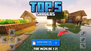 Top 5 Best Ultra Realistic Shaders For Minecraft PE 121  No Lag Android iOS Win 10 [upl. by Saltzman]