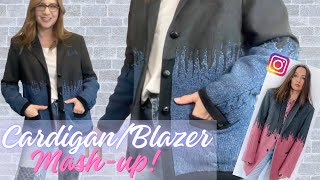 Viral Instagram Video How did she do that CardiganBlazer mash up [upl. by Elagibba221]